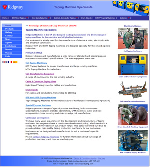Ridgway Machines Web Site